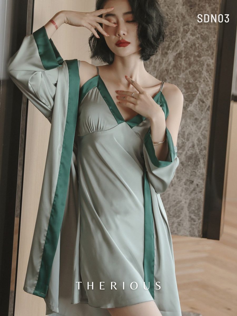 Premium Queen Silk Nightgown SDN03 [Ready Stock]