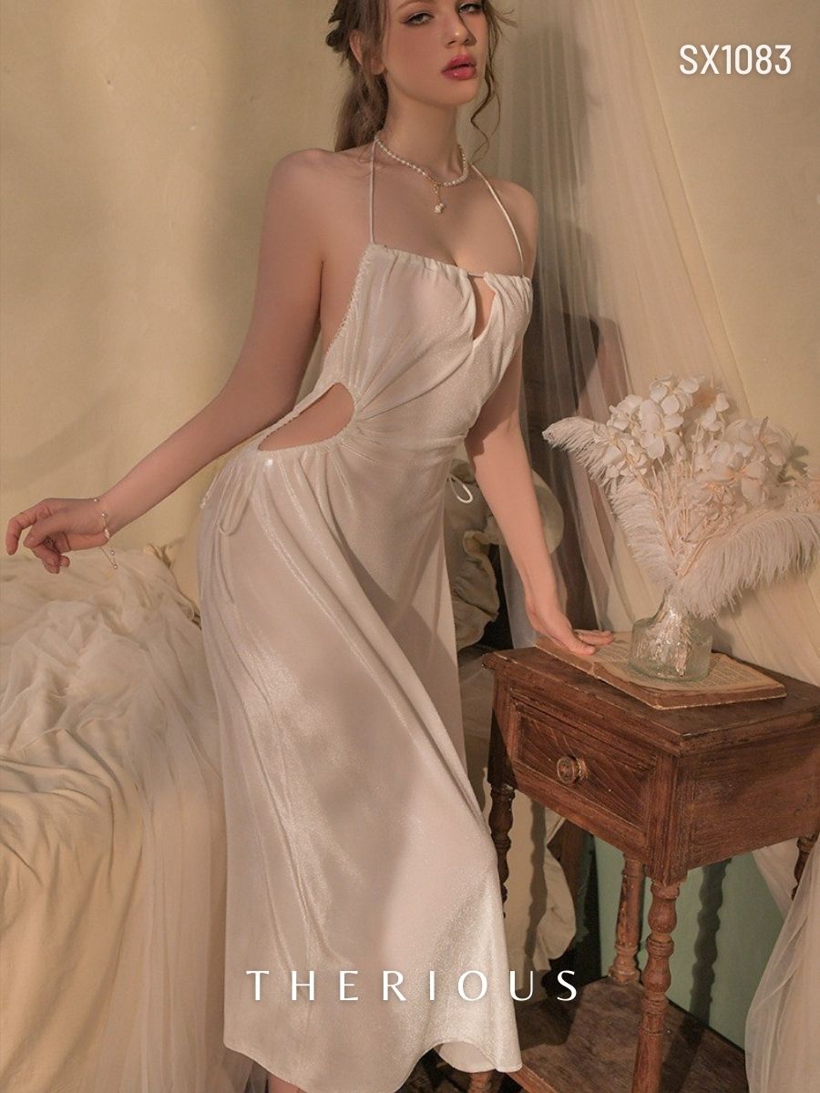 Lala Velvet Long Dress Lingerie SX1083 [Ready Stock]
