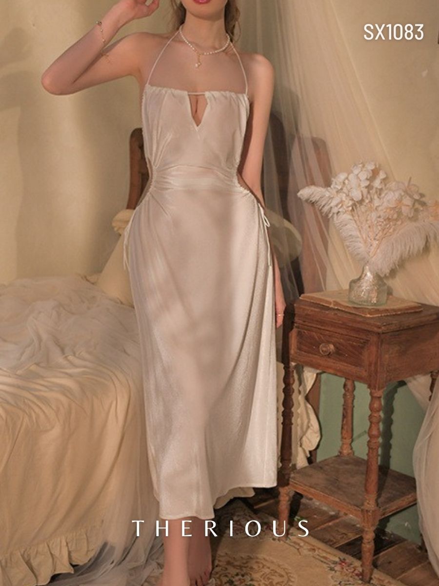 Lala Velvet Long Dress Lingerie SX1083 [Ready Stock]