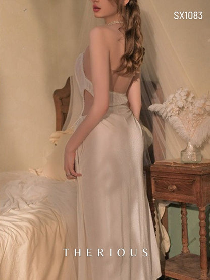 Lala Velvet Long Dress Lingerie SX1083 [Ready Stock]
