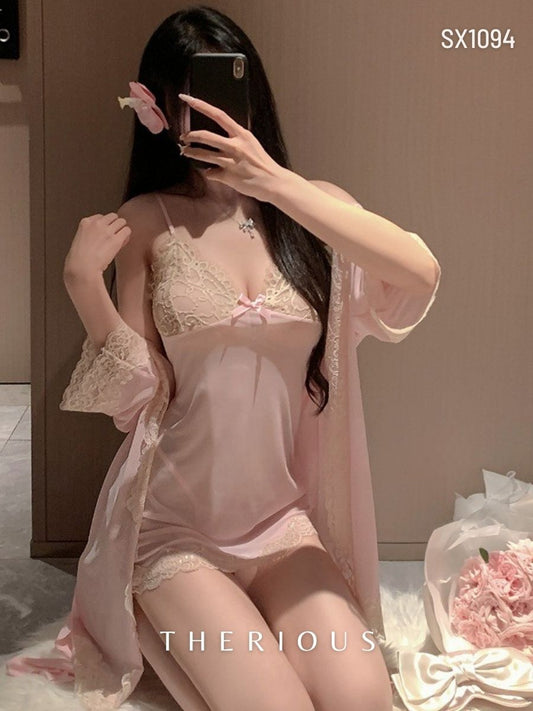 Harper Lace Dress Robes Set SX1094 [Preorder]