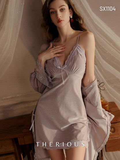 Harper Velvet Dress Lingerie SX1104 [Ready Stock]