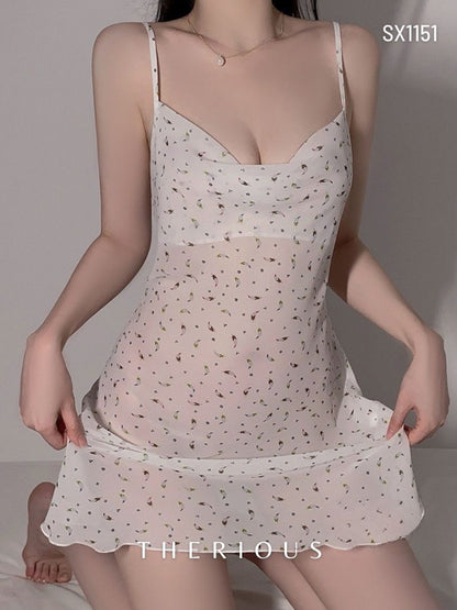 Daphne Tulle Floral Dress Lingerie SX1151 [Ready Stock]