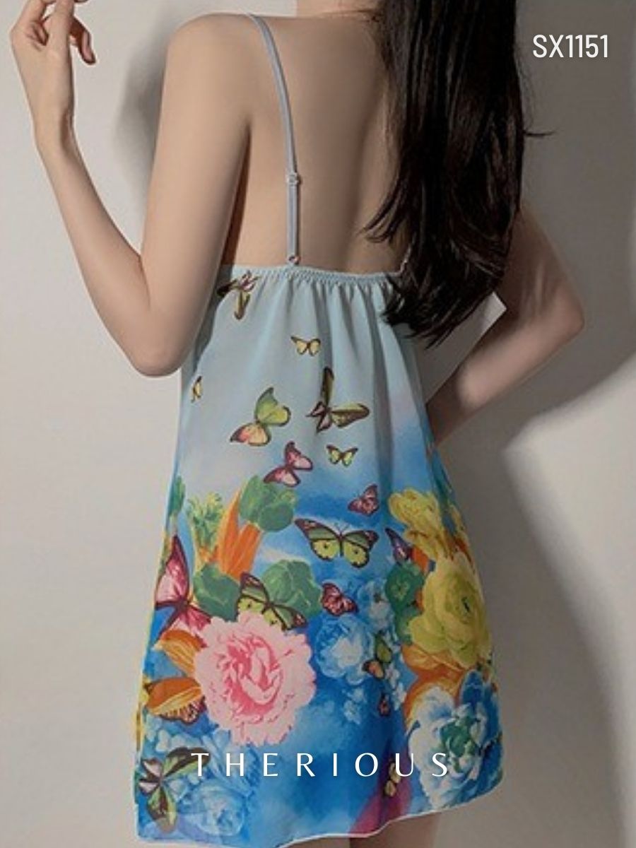 Daphne Tulle Floral Dress Lingerie SX1151 [Ready Stock]