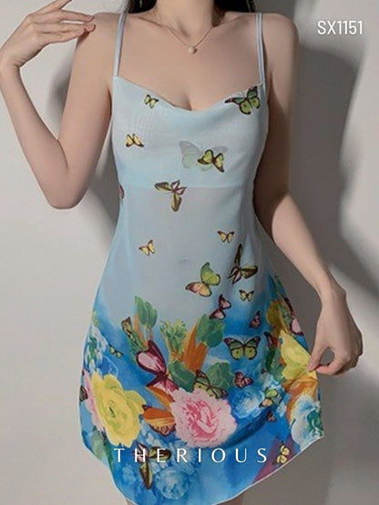 Daphne Tulle Floral Dress Lingerie SX1151 [Ready Stock]