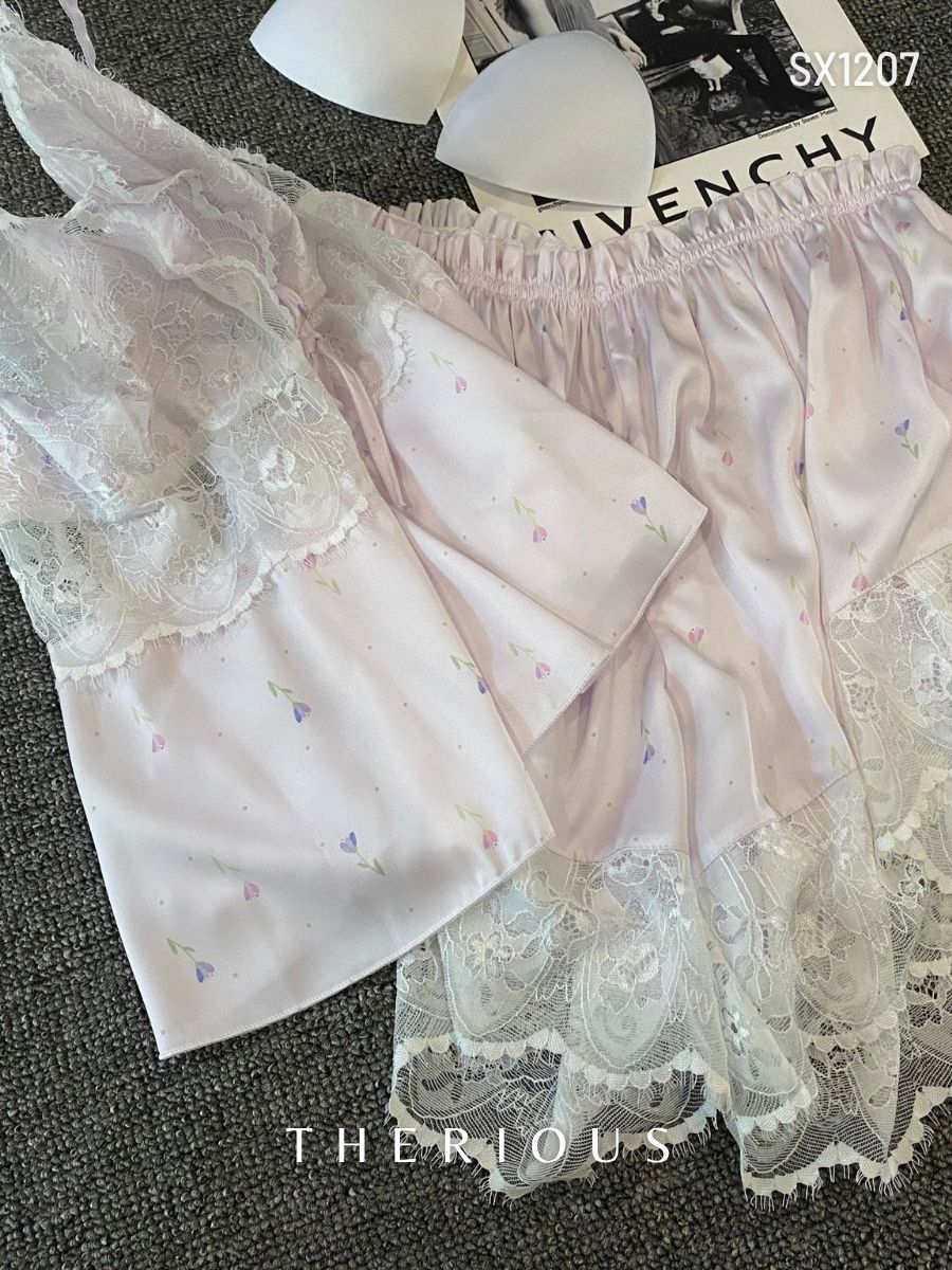 Madison Floral Pants Set Lingerie SX1207 [Ready Stock]