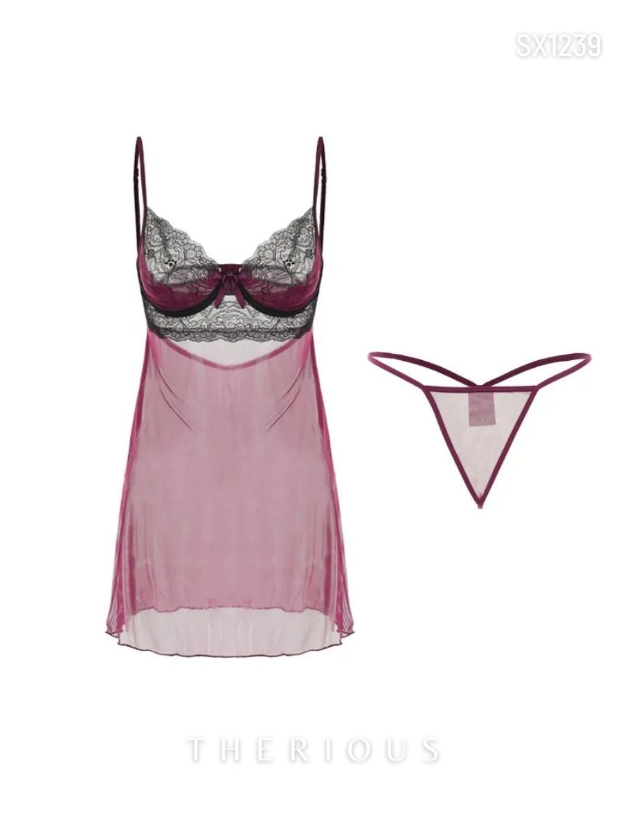 Bronya Tulle Dress Lingerie SX1239 [Ready Stock]