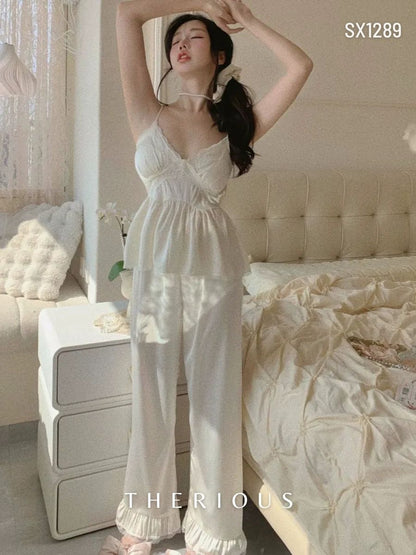 Dhyana Long Pants Set Lingerie SX1289 [Ready Stock]