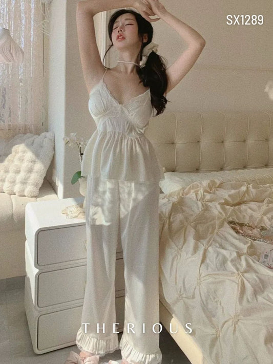 Dhyana Long Pants Set Lingerie SX1289 [Ready Stock]