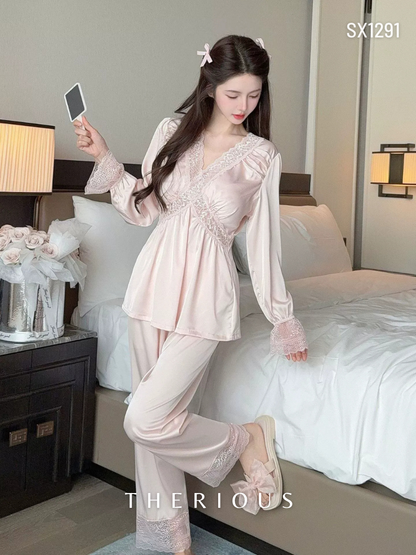 Dhyana Long Pants Set Lingerie SX1291 [Ready Stock]