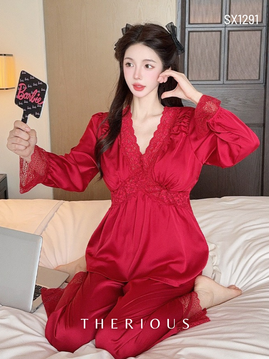 Dhyana Long Pants Set Lingerie SX1291 [Ready Stock]