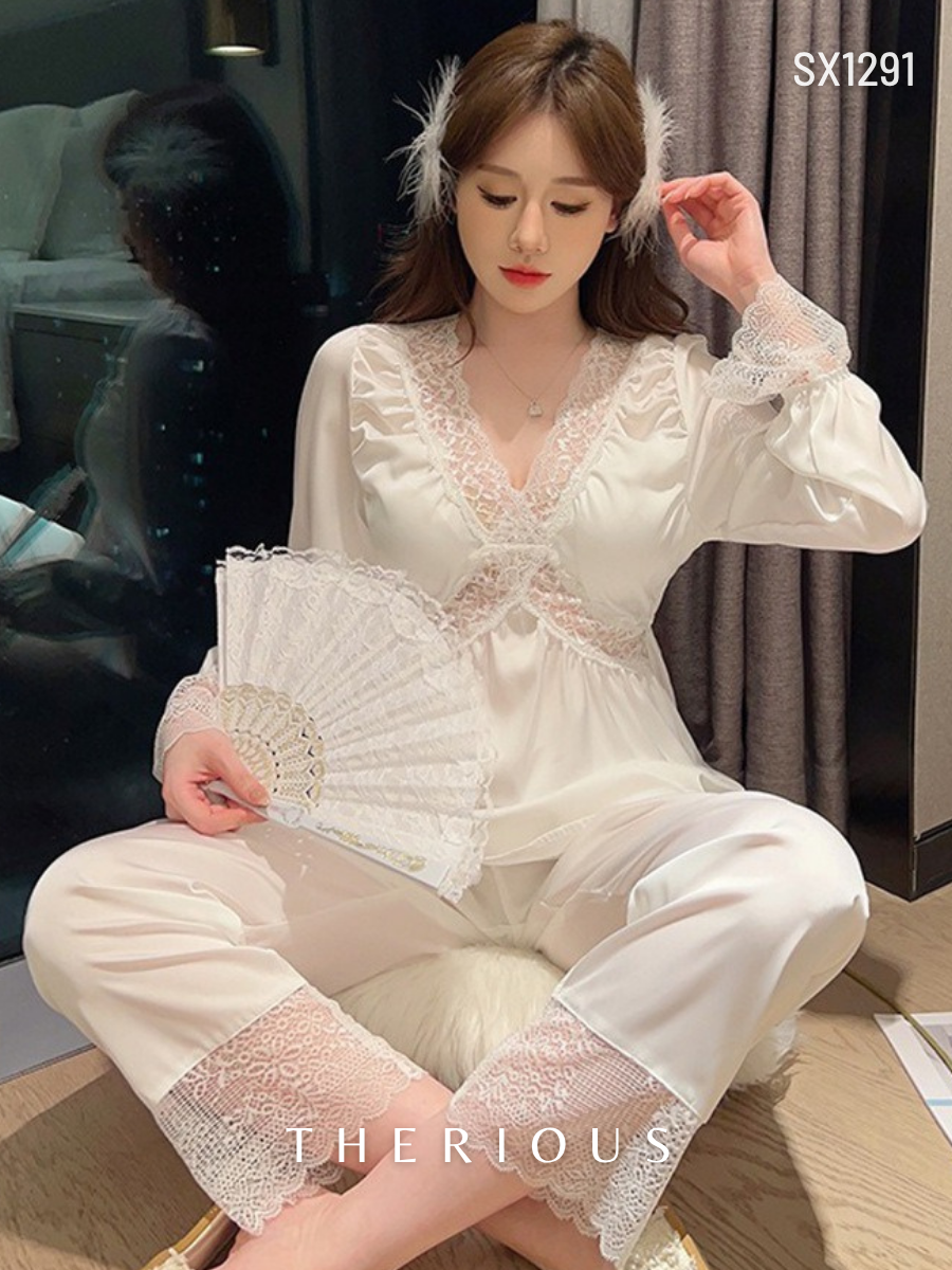 Dhyana Long Pants Set Lingerie SX1291 [Ready Stock]