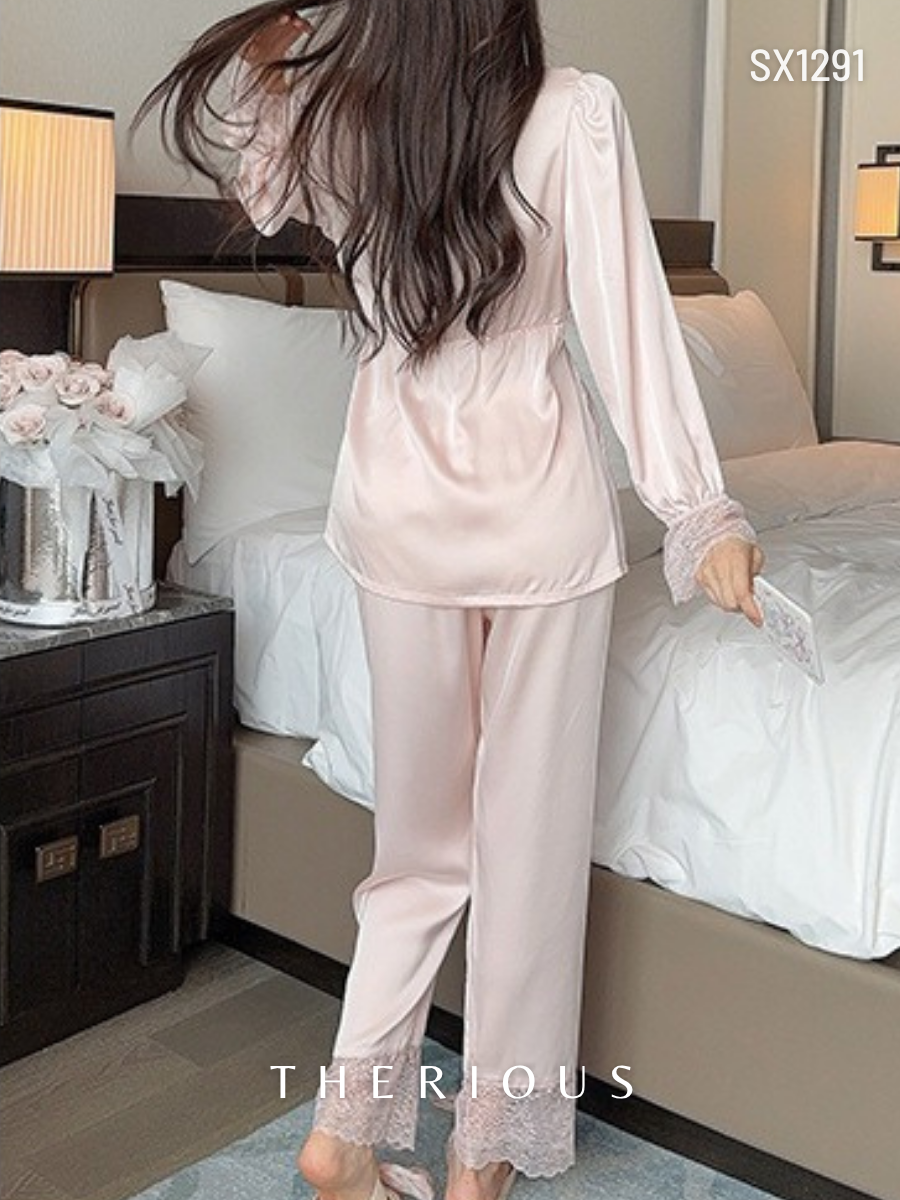 Dhyana Long Pants Set Lingerie SX1291 [Ready Stock]