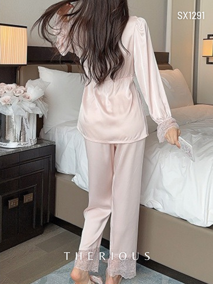 Dhyana Long Pants Set Lingerie SX1291 [Ready Stock]