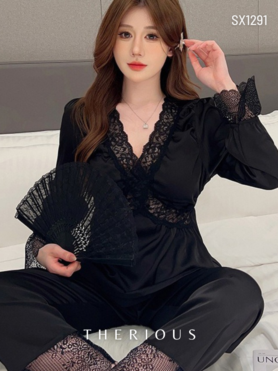 Dhyana Long Pants Set Lingerie SX1291 [Ready Stock]