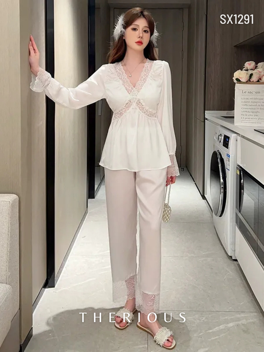 Dhyana Long Pants Set Lingerie SX1291 [Ready Stock]