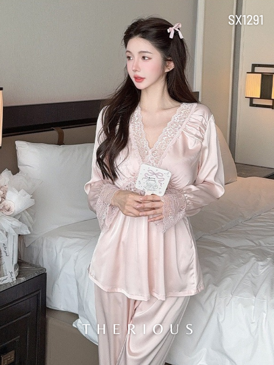 Dhyana Long Pants Set Lingerie SX1291 [Ready Stock]