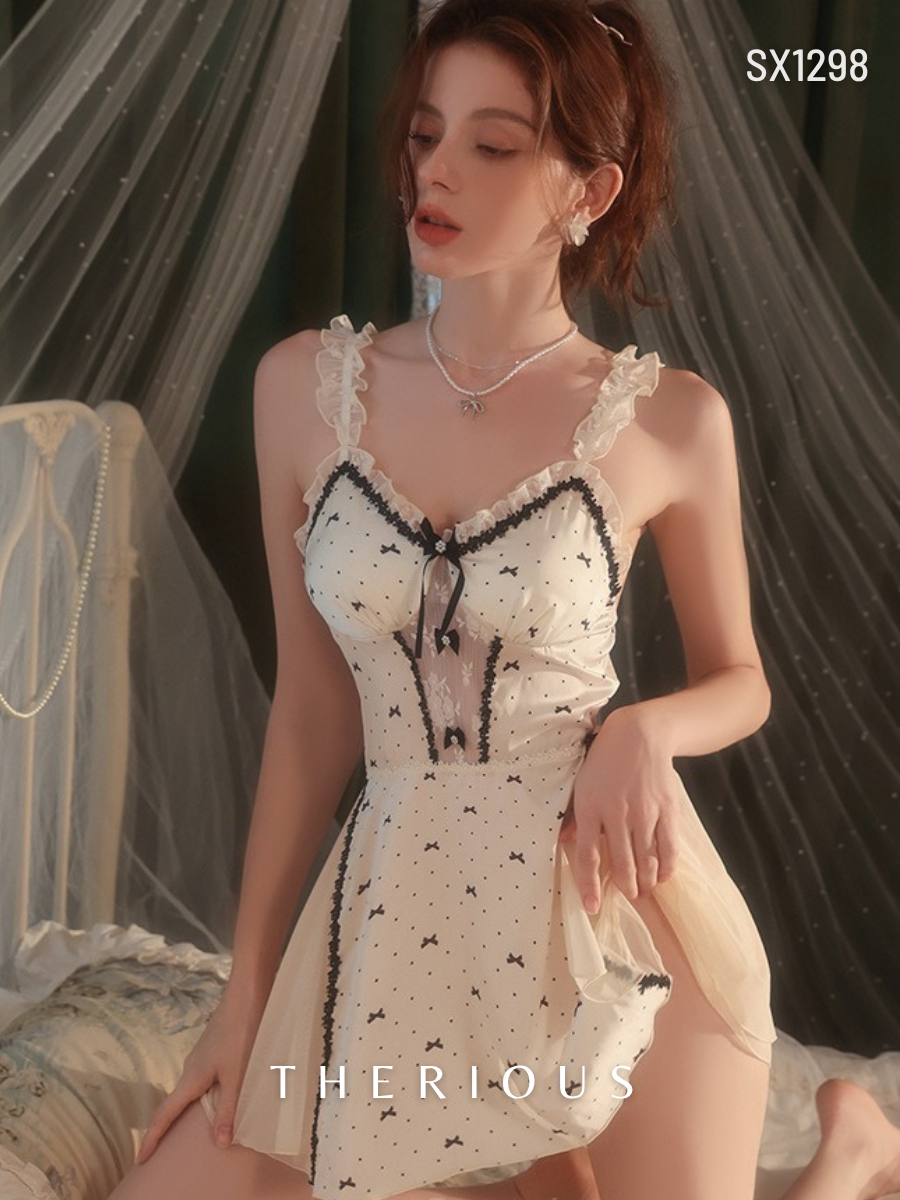 Dhyana Dot Dress Lingerie SX1298 [Ready Stock] [Got Plus Size]