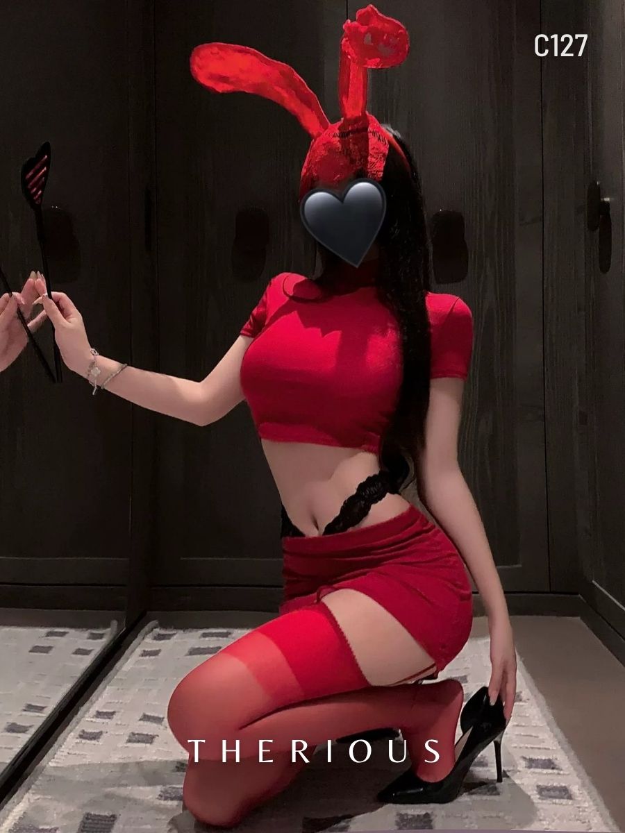 Rose Officer Red Rabbit Costume Lingerie C127 [Preorder]