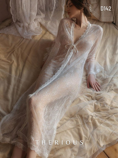 Maeve Lace Robes Lingerie D142 [Ready Stock]
