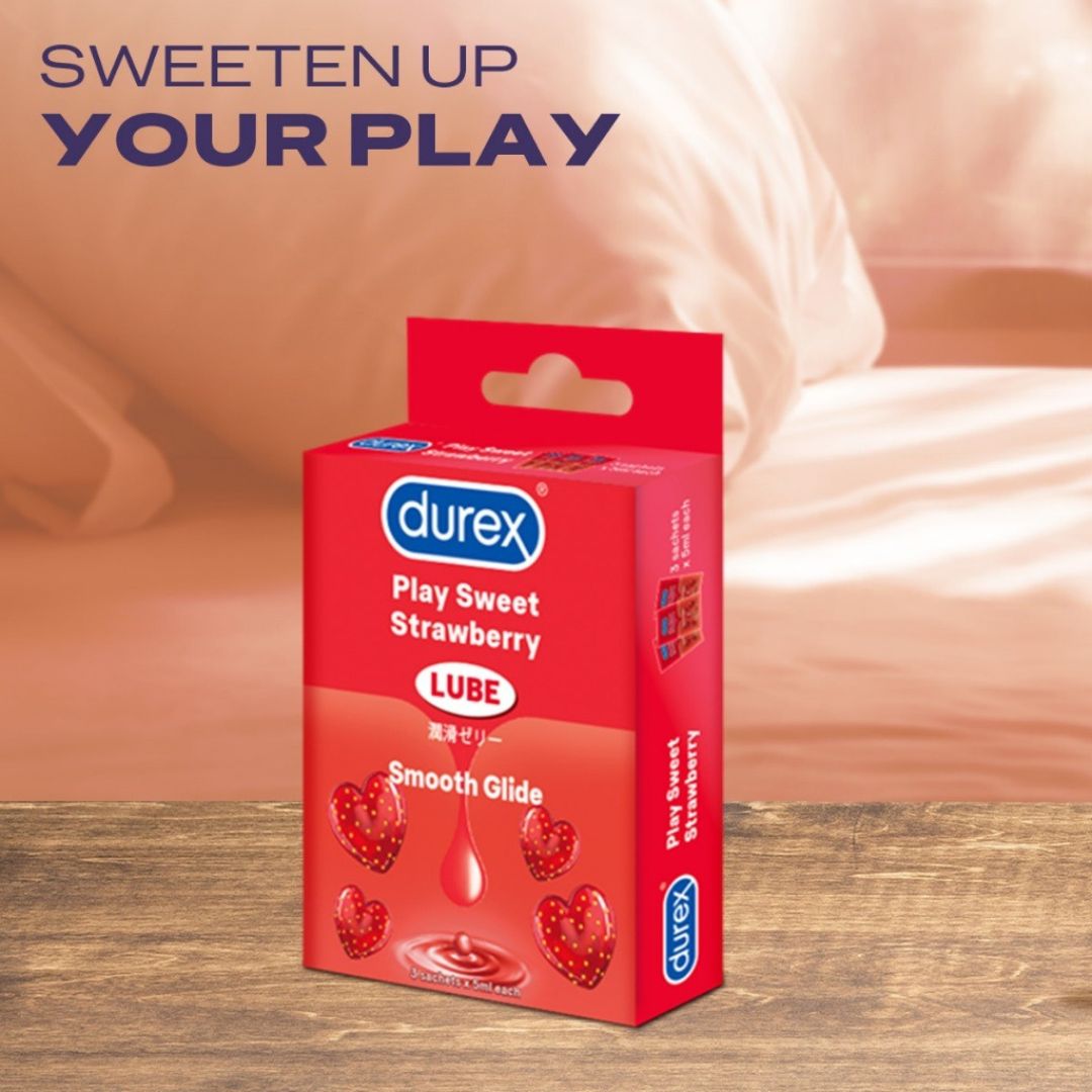 Durex Lube Strawberry Sachets 5ml in 3 packs [Ready Stock]