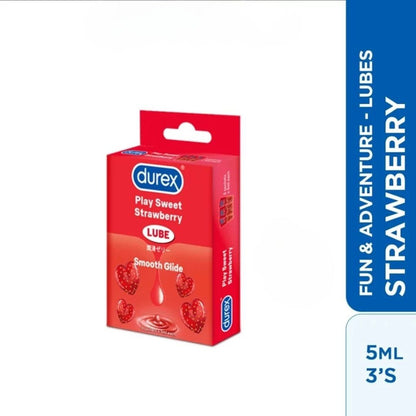 Durex Lube Strawberry Sachets 5ml in 3 packs [Ready Stock]
