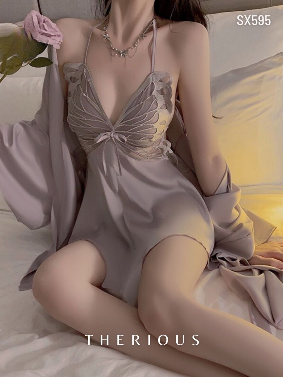Ruby Butterfly Lingerie Satin Dress SX595 [Pre-order]