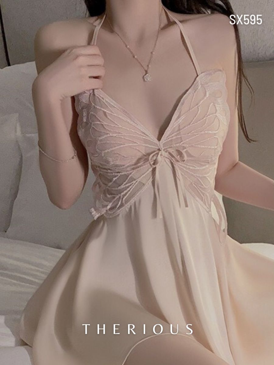 Ruby Butterfly Lingerie Satin Dress SX595 [Pre-order]