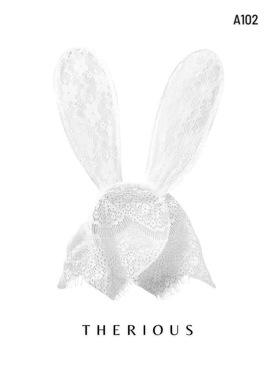 Rose Lace Rabbit Hairband A102 [Pre-order]