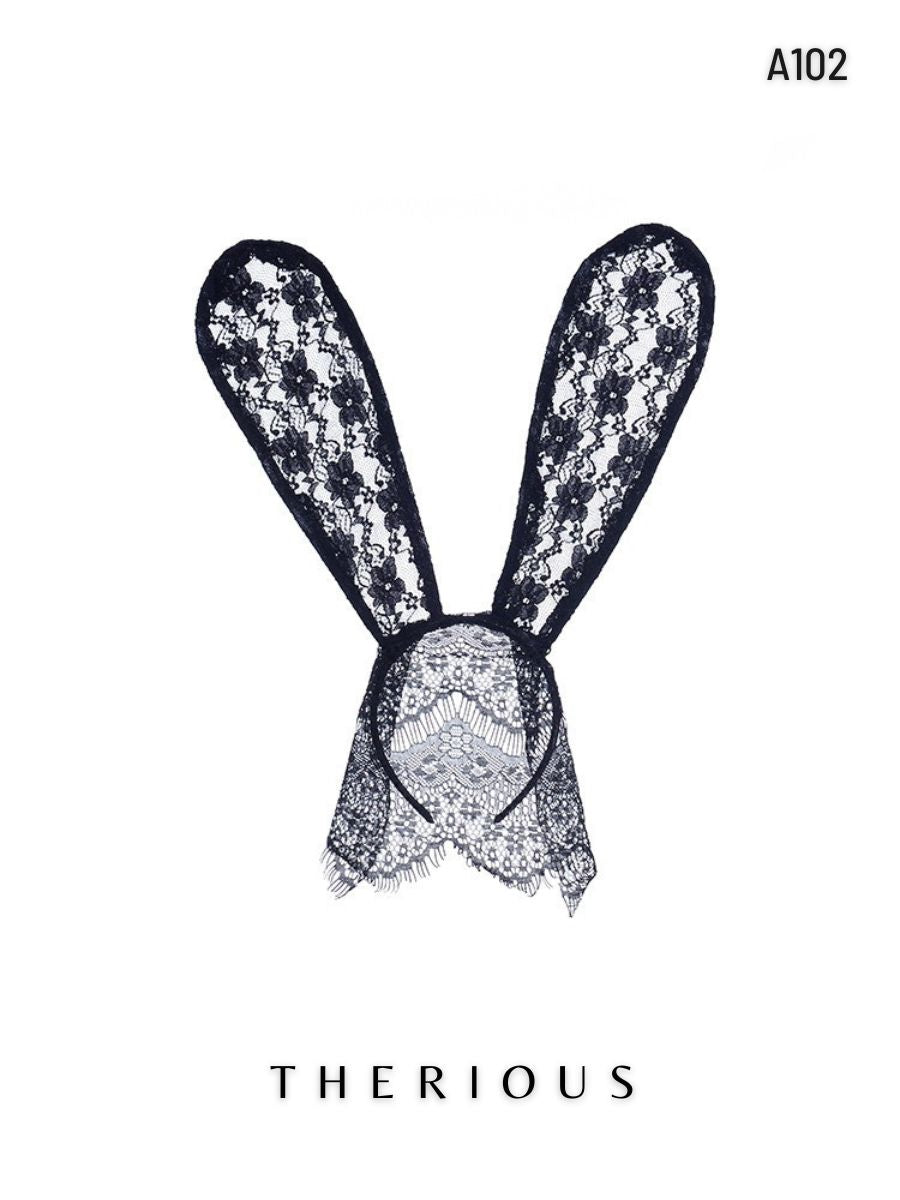 Rose Lace Rabbit Hairband A102 [Pre-order]