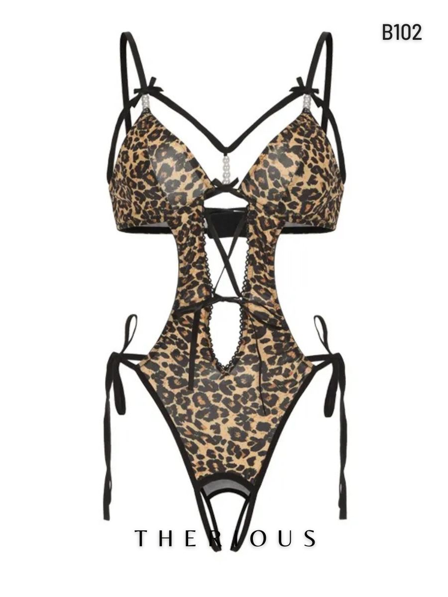 Jayla Leopard Bodysuit Lingerie B102 [Ready Stock]