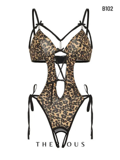 Jayla Leopard Bodysuit Lingerie B102 [Ready Stock]