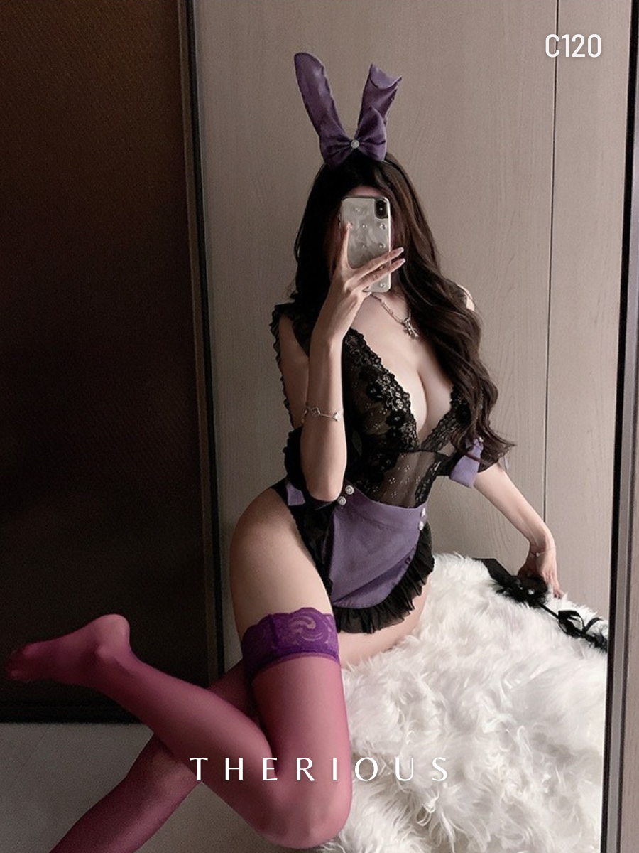 Maeve Lace Rabbit Maid Costume Lingerie C120 [Ready Stock]