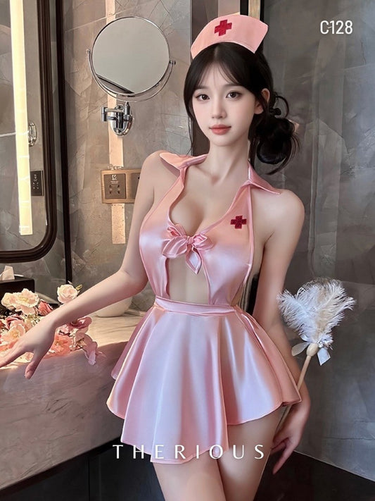 Rose Nurse Costume Lingerie C128 [Ready Stock]