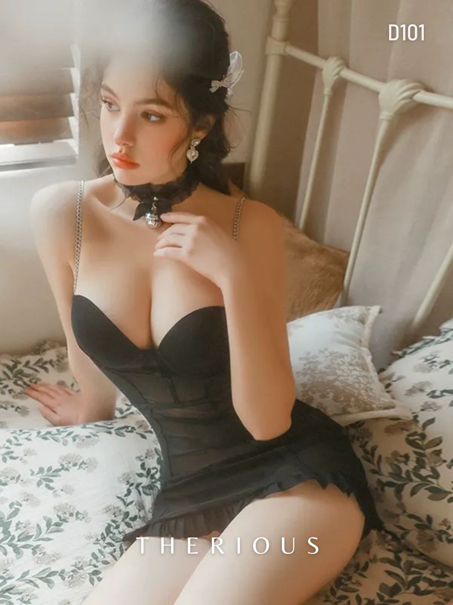 Dhyana Transparent Dress Lingerie D101 [Ready Stock]