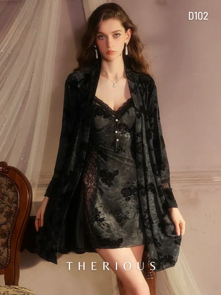 Jayla Floral Dress Lingerie D102 [Ready Stock] [Got Plus Size]