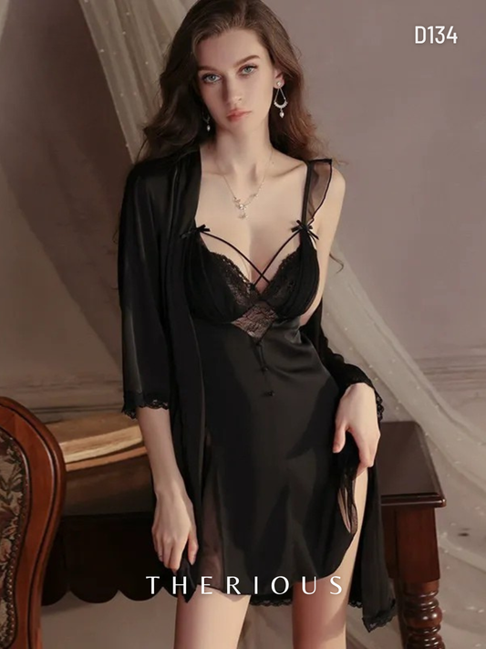 Maeve Satin Dress Lingerie D134 [Ready Stock]