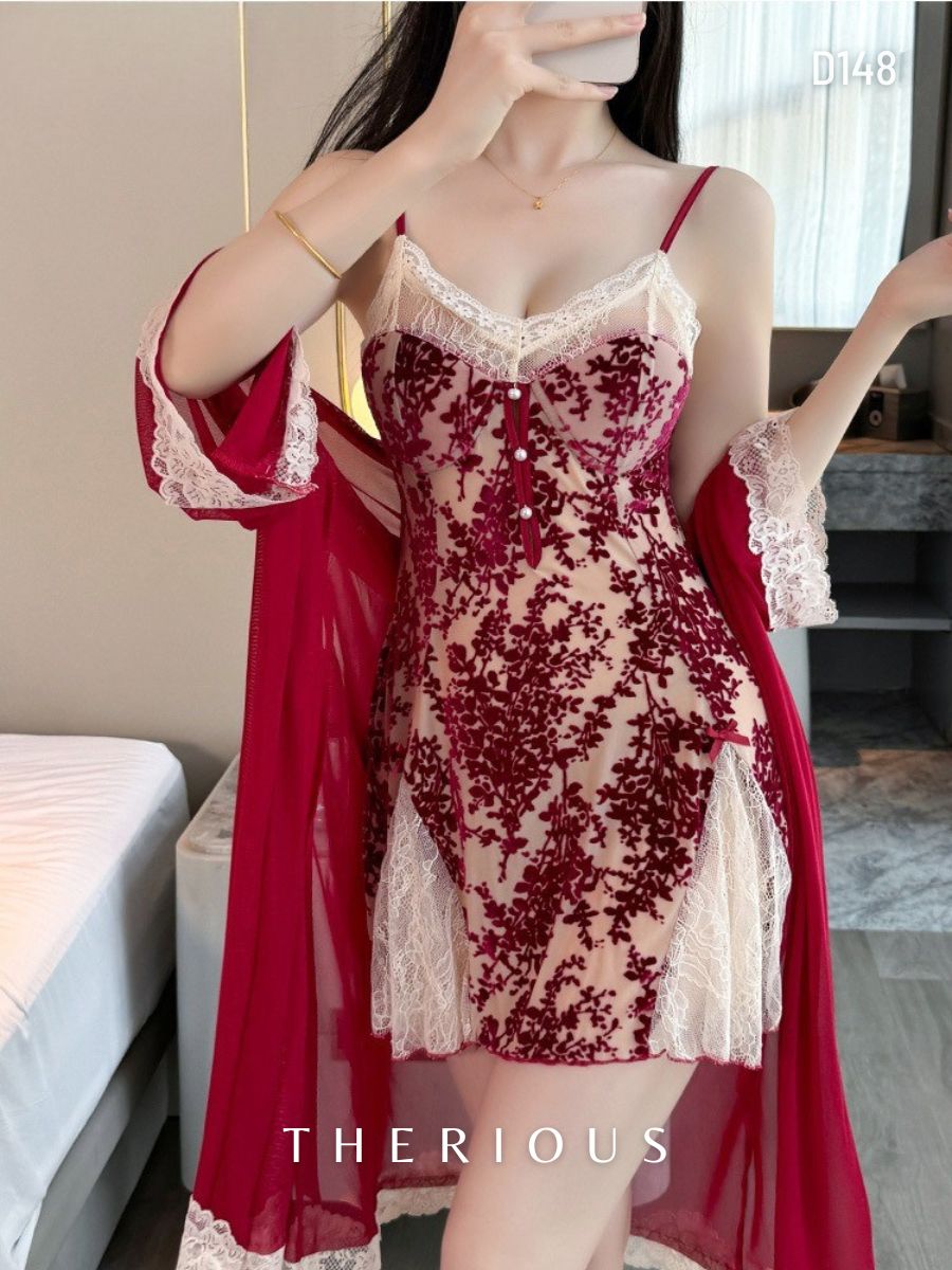 Rose Floral Dress Lingerie D148 [Ready Stock]