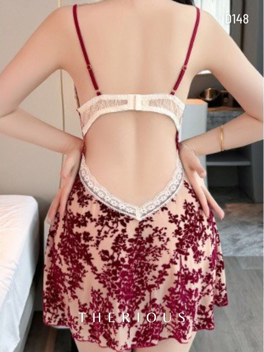 Rose Floral Dress Lingerie D148 [Ready Stock]