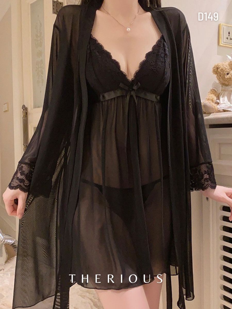 Rose Tulle Transparent Dress Lingerie D149 [Ready Stock]