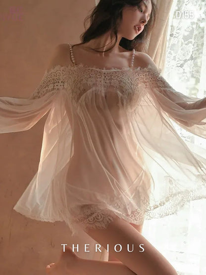 Rose Tulle Transparent Dress Lingerie D155 [Preorder]