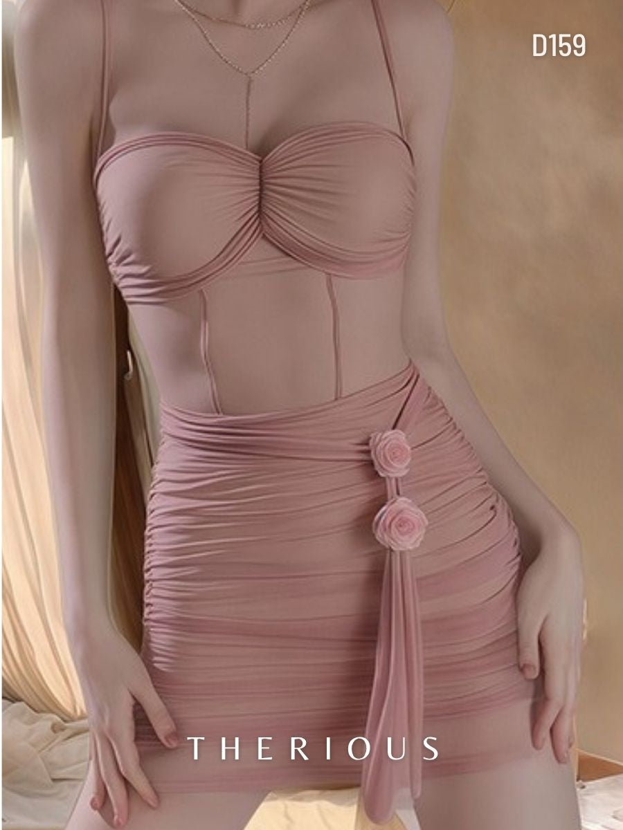 Rose Tulle Transparent Dress Lingerie D159 [Preorder]
