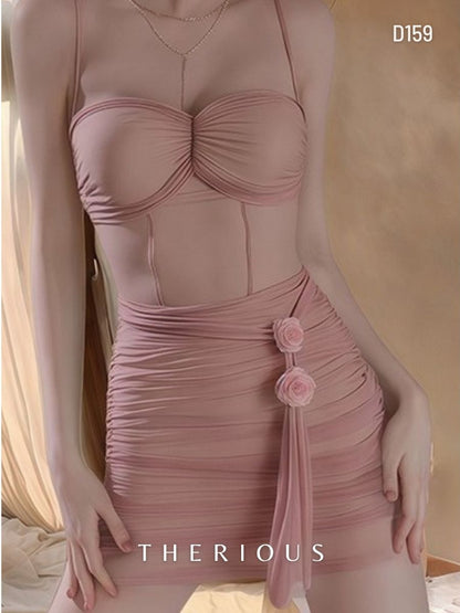 Rose Tulle Transparent Dress Lingerie D159 [Preorder]