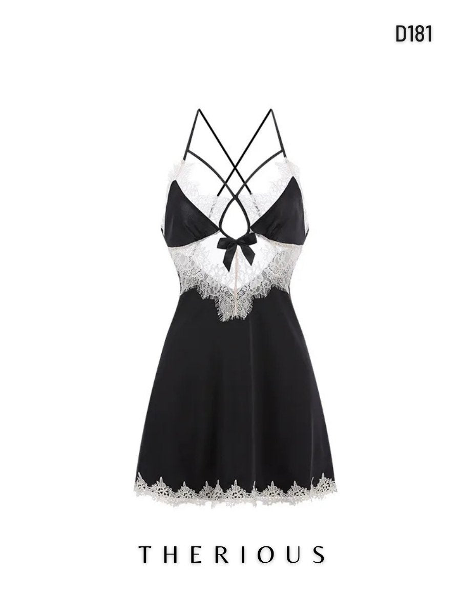 Rynlee Satin Dress Lingerie D181 [Ready Stock]