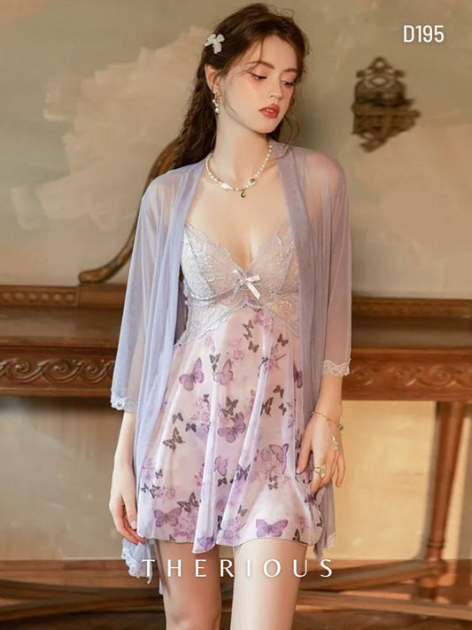 Rynlee Butterfly Dress Lingerie D195 [Ready Stock]