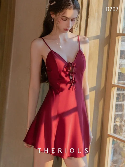 Tamia Satin Dress Lingerie D207 [Ready Stock]