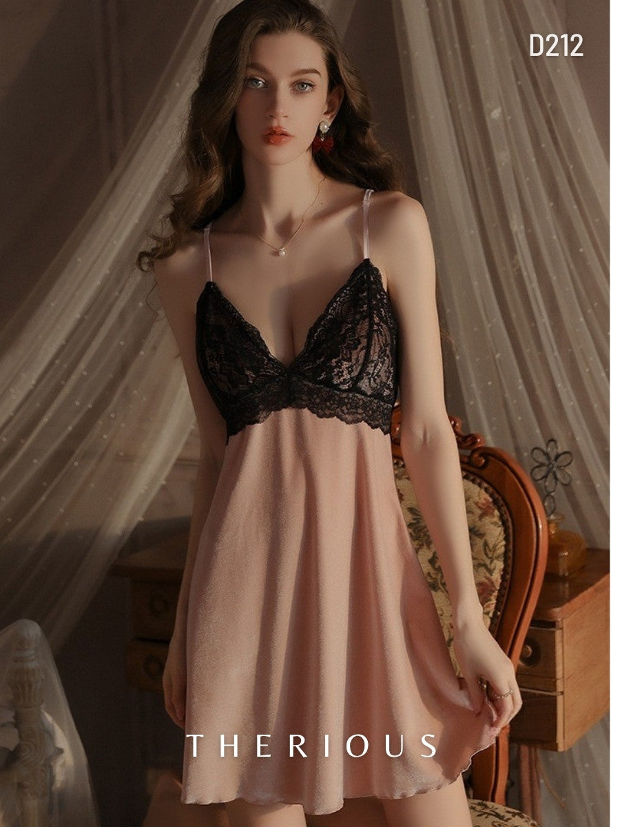 Tamia Velvet Dress Lingerie D212 [Ready Stock]