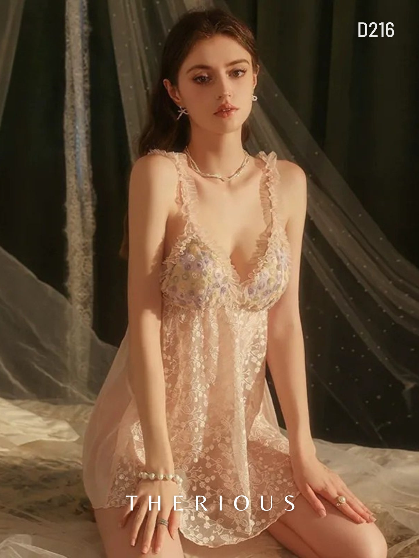 Tamia Tulle Dress Lingerie D216 [Ready Stock]