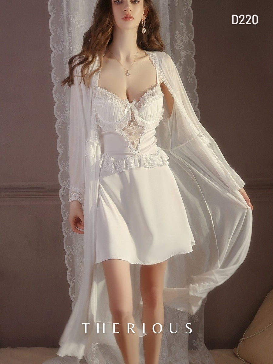 Tamia Satin Dress Lingerie D220 [Ready Stock]