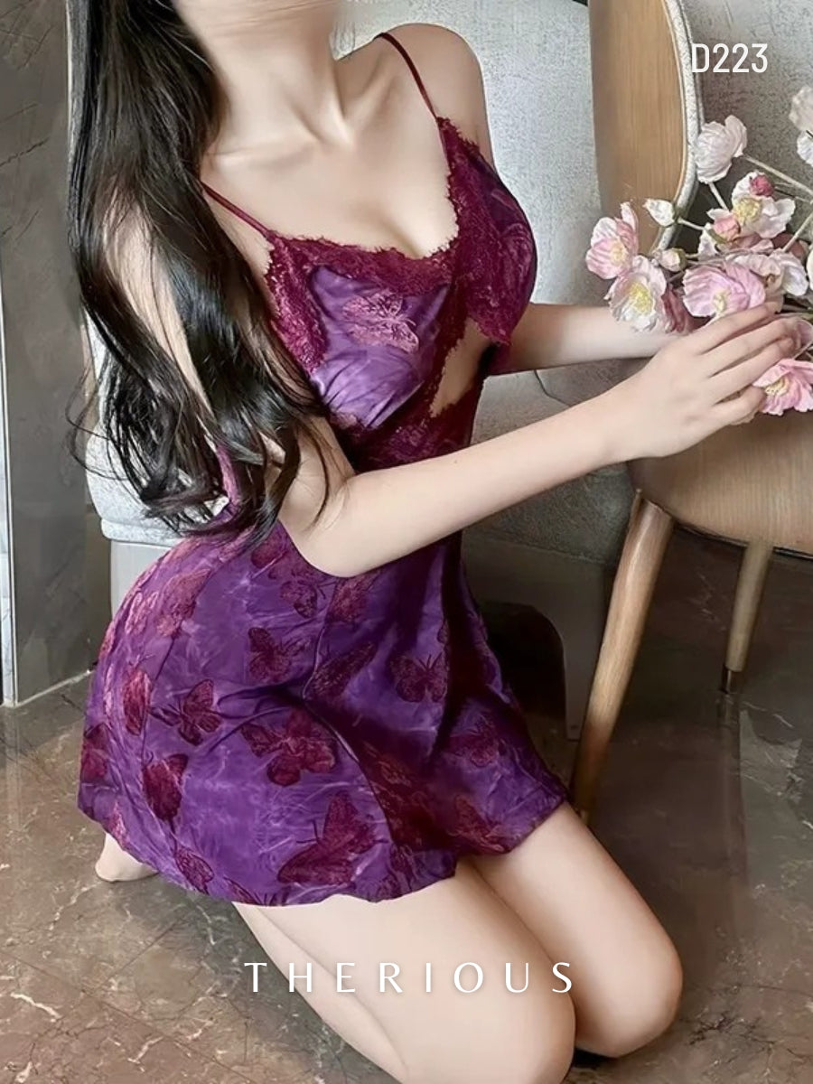 Brenda Floral Dress Lingerie D223 [Ready Stock]